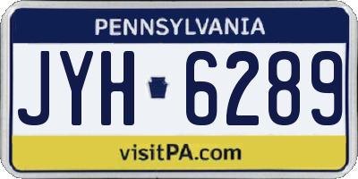 PA license plate JYH6289