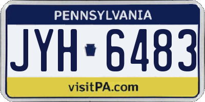 PA license plate JYH6483