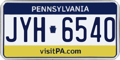 PA license plate JYH6540