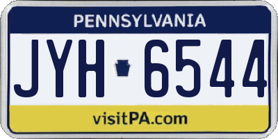 PA license plate JYH6544