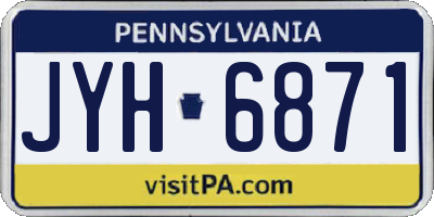 PA license plate JYH6871