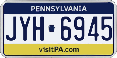 PA license plate JYH6945