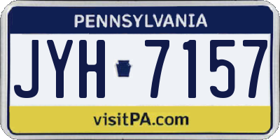 PA license plate JYH7157