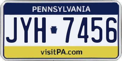 PA license plate JYH7456