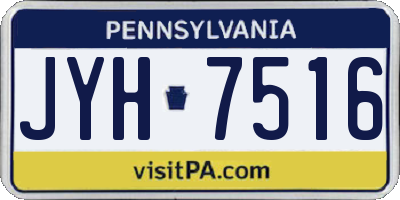 PA license plate JYH7516