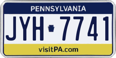 PA license plate JYH7741