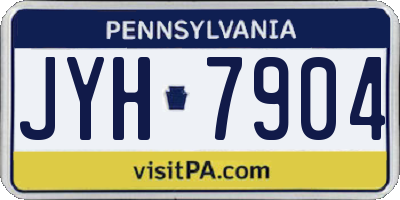PA license plate JYH7904