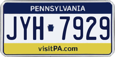 PA license plate JYH7929