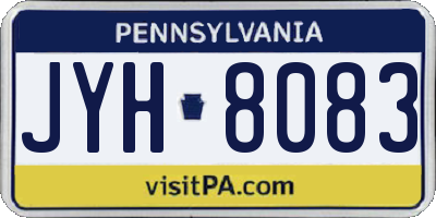 PA license plate JYH8083