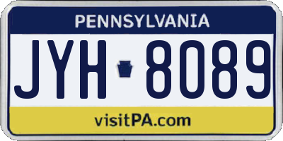 PA license plate JYH8089
