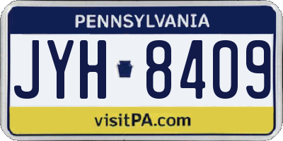 PA license plate JYH8409