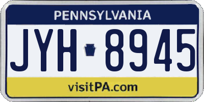 PA license plate JYH8945