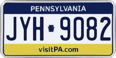 PA license plate JYH9082