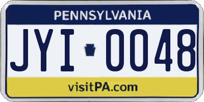 PA license plate JYI0048