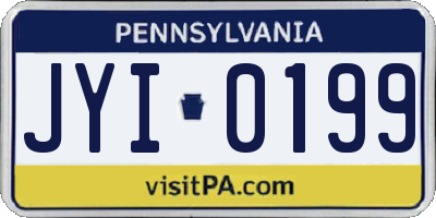 PA license plate JYI0199