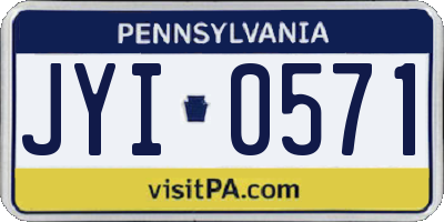 PA license plate JYI0571
