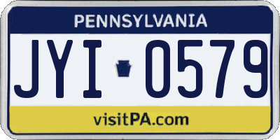 PA license plate JYI0579