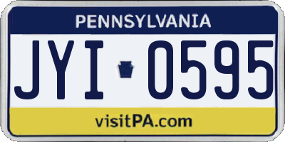 PA license plate JYI0595