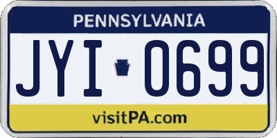 PA license plate JYI0699