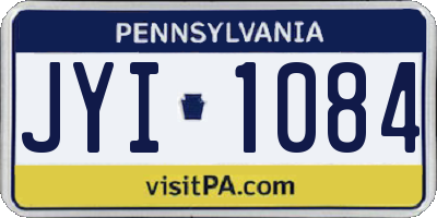 PA license plate JYI1084