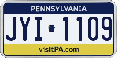 PA license plate JYI1109