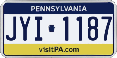 PA license plate JYI1187
