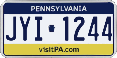 PA license plate JYI1244