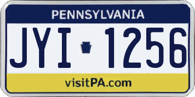PA license plate JYI1256