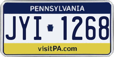 PA license plate JYI1268