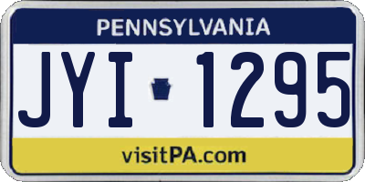 PA license plate JYI1295