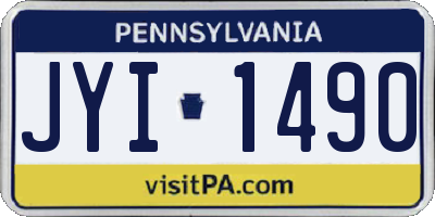 PA license plate JYI1490