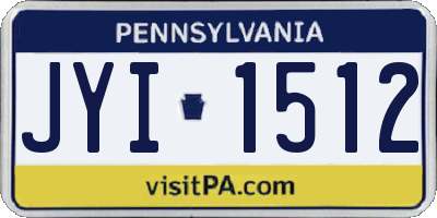 PA license plate JYI1512