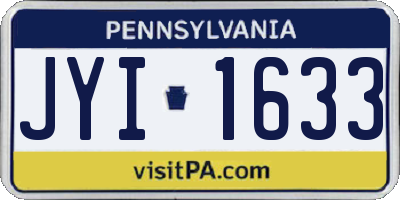PA license plate JYI1633