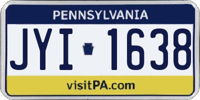 PA license plate JYI1638