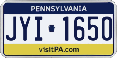 PA license plate JYI1650