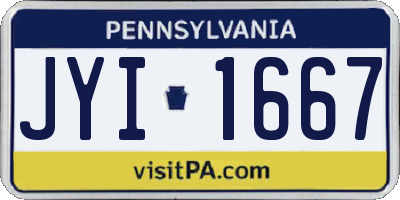 PA license plate JYI1667
