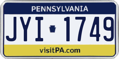 PA license plate JYI1749