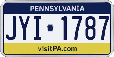 PA license plate JYI1787