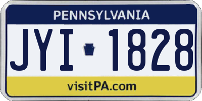 PA license plate JYI1828