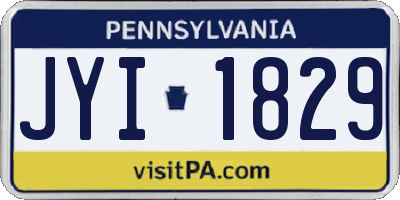 PA license plate JYI1829