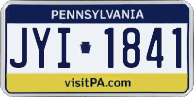 PA license plate JYI1841