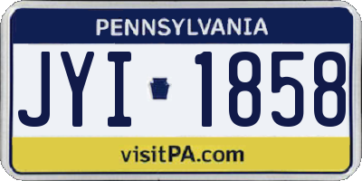 PA license plate JYI1858