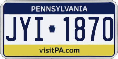PA license plate JYI1870