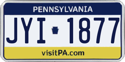 PA license plate JYI1877