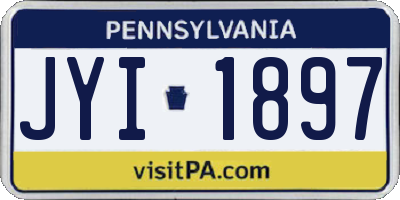 PA license plate JYI1897