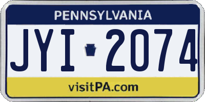 PA license plate JYI2074
