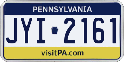 PA license plate JYI2161