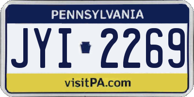 PA license plate JYI2269