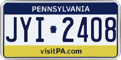 PA license plate JYI2408