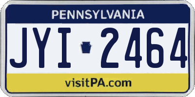 PA license plate JYI2464